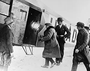Alfred Loewenstein Walking Towards Airplane