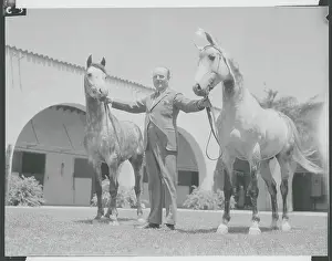 Pomona Prints: Alfred Potocki Posing with His Horse Favorites