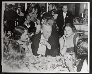 Alfred P Prints: Alfred Sloan with Others at Dinner Party