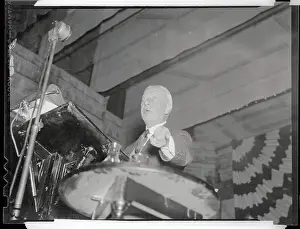 Candidate Prints: Alfred Smith Speaking at Primary Rally