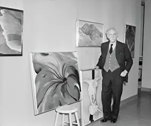 Georgia Okeeffe Prints: Alfred Stieglitz at Georgia O'Keeffe Show 1936