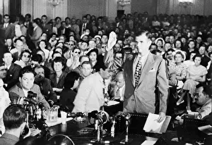 Defendant Prints: Alger Hiss Taking an Oath