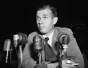 Defendant Prints: Alger Hiss Testifying Before Grand Jury