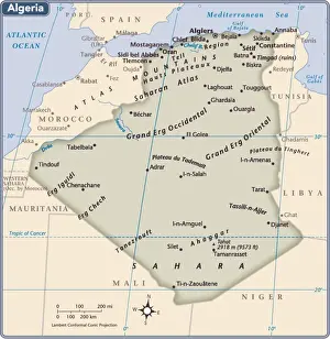 Algeria country map