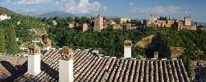 Images Dated 2nd June 2015: The Alhambra of Granada and roofs- Granada-Spain
