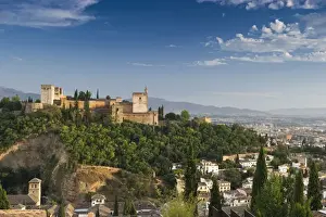 Scape Prints: Alhambra palace, Granada, Andalusia, Spain, Europe