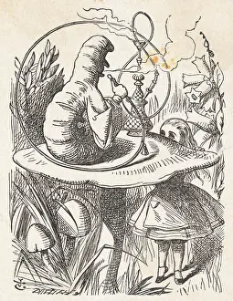 Caterpillar Prints: Alice and the Caterpillar by John Tenniel
