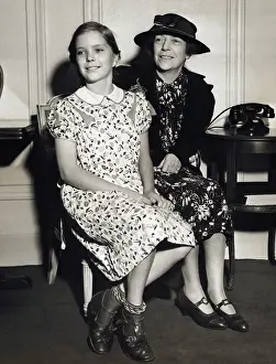 Alice Roosevelt Longworth Sitting with Daughter Paulina
