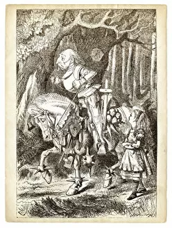 Images Dated 18th June 2016: Alice and the white Knight engraving 1899