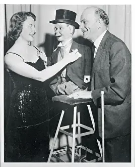 Aline Mosby and Edgar Bergen With Dummy