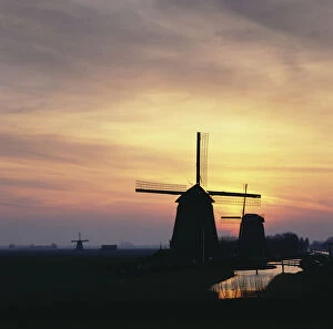 Traditional Windmills Gallery: alkmeer, beauty in nature, canal, color image, copy space, dutch, environment, holland
