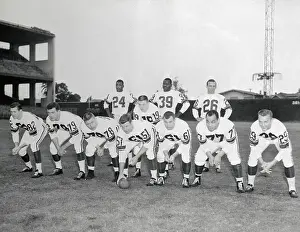 Smith Prints: All-Star Football Players Lined up