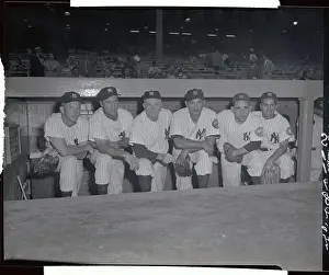 All Star Players Posing in Dugout