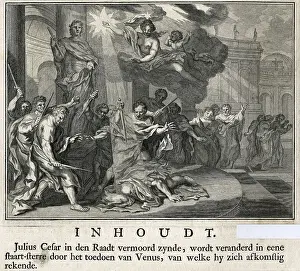 Assassination Prints: Allegorical Engraving of the Assassination of Caesar