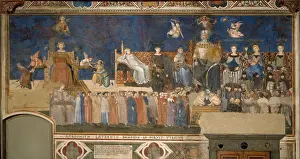 Gothic Prints: Allegory of Good Government (Cycle of frescoes The Allegory of the Good and Bad Government)