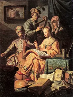 Concert Prints: Allegory of Music, 1626. Artist: Rembrandt van Rhijn (1606-1669)