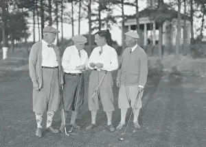 Allen Treadway and Other Golfers Conversing on the Green