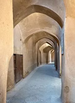 Iran Collection: Alley in adobe Yazd old town, Iran