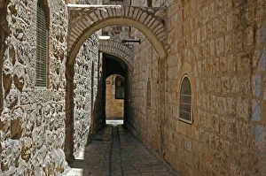 Quarter Gallery: An alley in the Jewish Quarter of Old Jerusalem