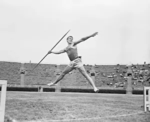 Bill Alley Throwing a Javelin