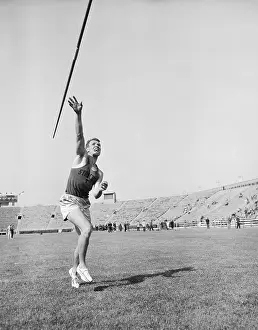 Bill Alley Throwing a Javelin