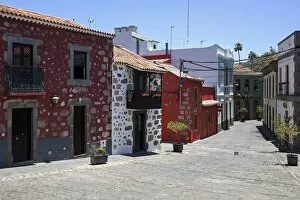 Harry Laub Travel Photography Gallery: Alley, typical houses, old town, Santa Brigida, Gran Canaria, Canary Islands, Spain