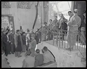 Athens Prints: Allied Military Officials and Greek Voters at Polls