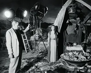 Allison Hayes Standing on a Movie Set