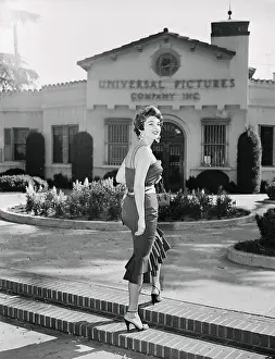Allison Hayes Walking Up Steps