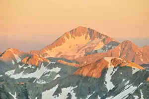 Alpenglow Prints: Alpenglow in mountains