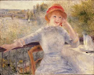 Hand On Chin Prints: Alphonsine Fournaise, by Pierre-Auguste Renoir