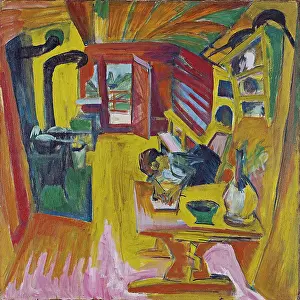 Expressionism Prints: Alpine Kitchen, 1918. Artist: Kirchner, Ernst Ludwig (1880-1938)