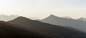 Images Dated 8th June 2014: Alpine panorama, Brixental Valley, Kitzbuheler Horn Mountain at sunrise, Alps, Brixen, Tyrol