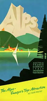 1949 Prints: The Alps - Europe's Top Attraction