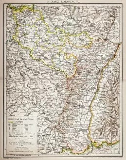 Images Dated 16th October 2016: Alsace-Lorraine map 1880