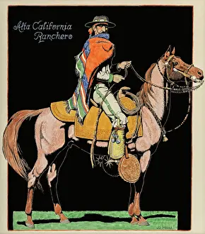 Californian Prints: Alta California Ranchero