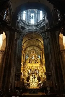 Images Dated 18th July 2015: Altar & Nave Cathedral Santiago de Compostela, Spain