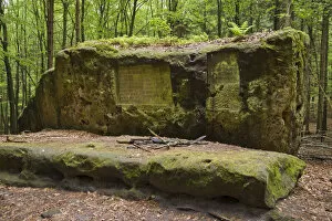 Saxon Gallery: Altar stone at the Stimmersdorfer Weg trail, Saxon Switzerland