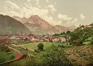 Altdorf in Bavaria, Germany, Historic, digitally restored reproduction of a photochromic print from the 1890s
