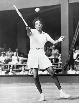 Althea Gibson Playing Tennis