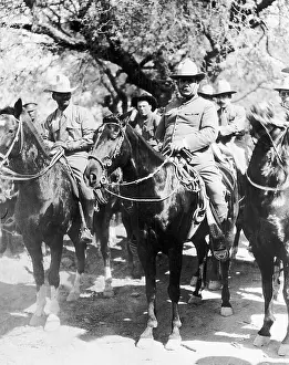 Alvaro Obregon On Horse W/Staff Members
