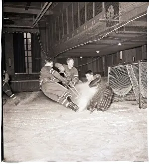 Amateur Ice Hockey Players in Practice