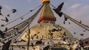 Images Dated 19th April 2015: Amazing landmark of Nepal, Boudhanath Stupa