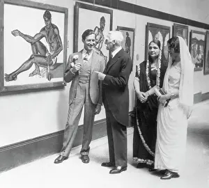 Mellon Prints: Ambassador Andrew Mellon Appraising Art in Museum