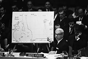 Ambassador Arthur Goldberg Giving U.N. Speech