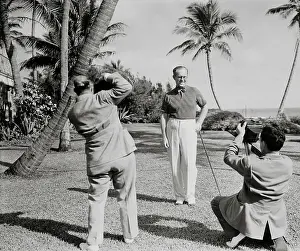 Ambassador Joseph P. Kennedy Posing for Photographers on Golf Course