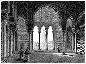 Colonnade Prints: The Ambassador Room of Alcazar in Seville