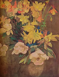 Spring Prints: Amber Flowers, c20th century. Artist: George Sheringham
