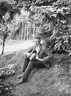 Pine Tree Prints: Ambrose Bierce Seated Under Tree