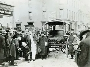 Ambulance Idling by Crowd